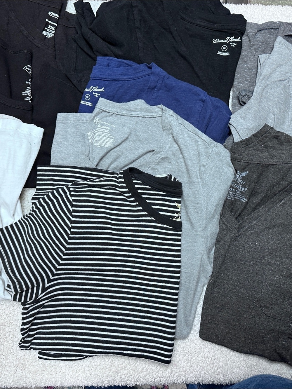 Giant Ten Pack! Women's Capsule Black, Gray & White Short & Long Sleeve Tees XXL